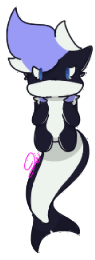 A drawing of Mallow's Orca OC in a smol form